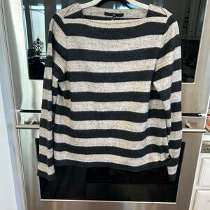 Tibi Black and Cream Striped Sweater XS has slight  piling GUC